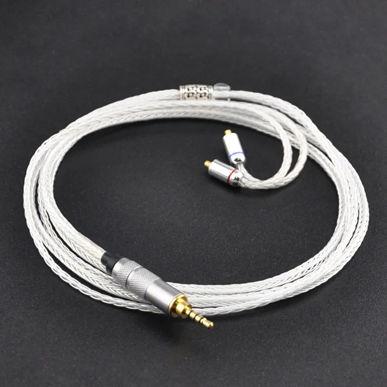 Wooeasy 2 5/3 5 мм 16 ядер посеребренный кабель для наушников LZ A4 DQSM VT AUDIO SHUER846 MMCX Connetor