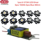 5 шт., 3 Вт, холодный белый светодиод, 10000K-20000K, 5 шт., 3 Вт, ярко-синий, 60 нм + 1 шт., 6-10x3 Вт, 600 мА, Светодиодный драйвер для творчества, 30 Вт, светодиодный аквариумный светильник для рыб