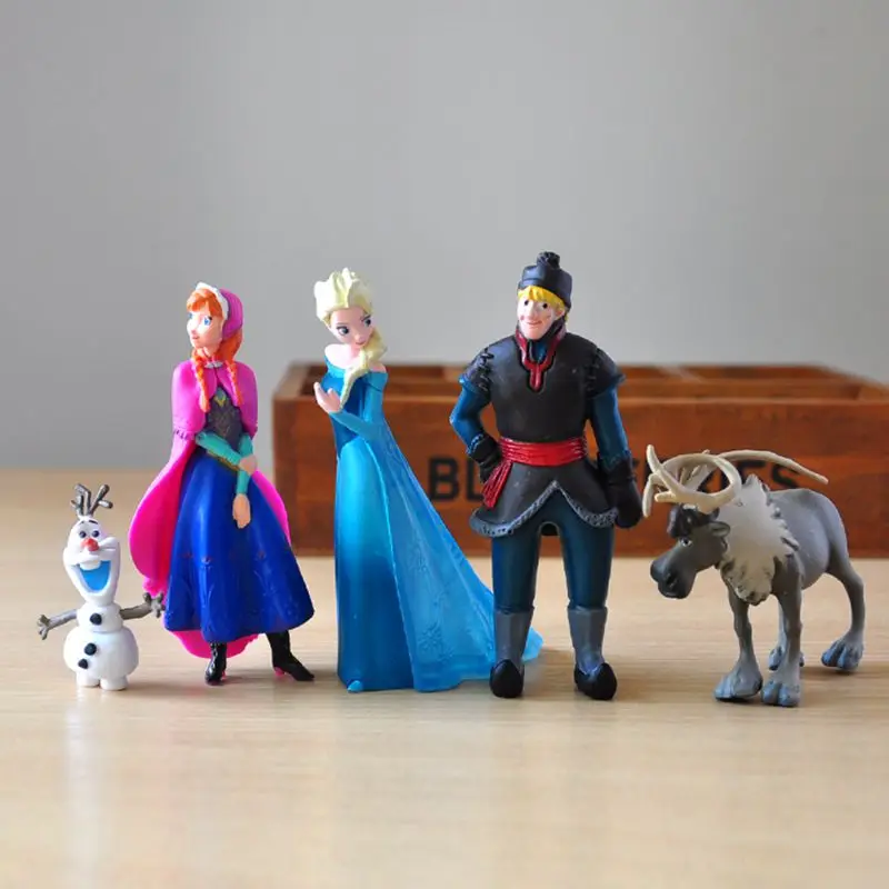 Disney Frozen Toys 5 шт./компл. 10 см Эльза Анна фигурка украшение для торта модель аниме