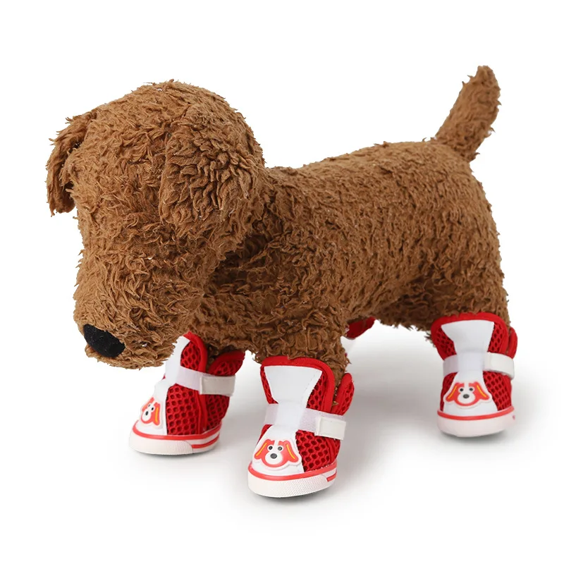 Сетчатая дышащая обувь для домашних животных с резиновой подошвой Нескользящая