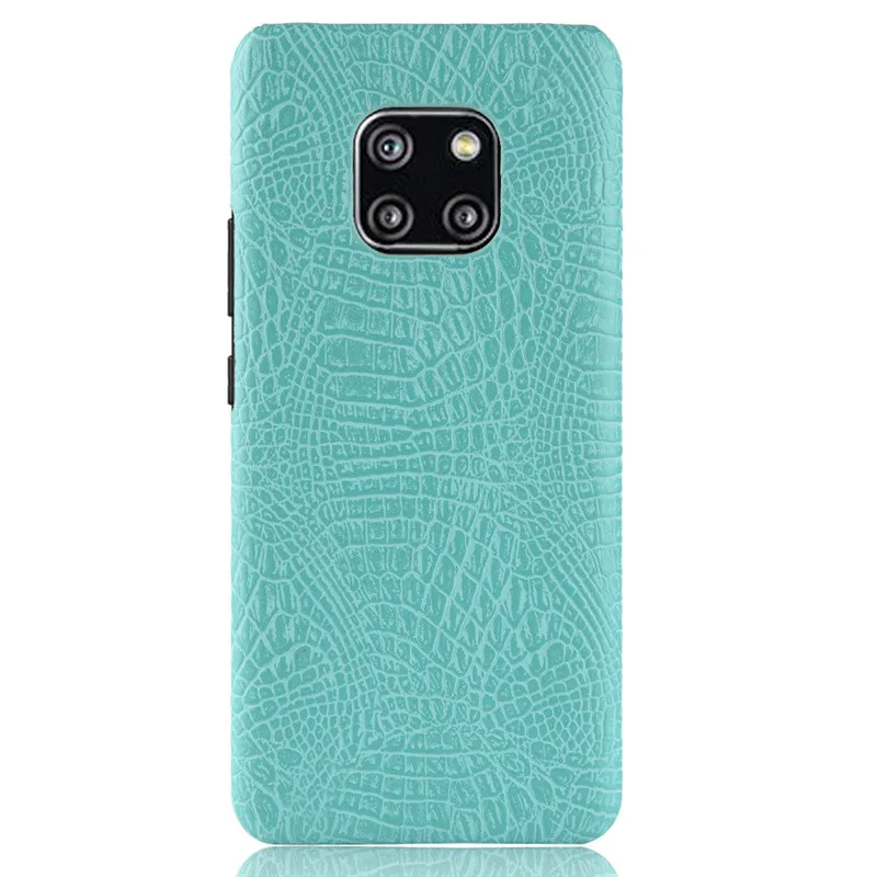 green Для huawei Коврики 20 Pro Чехол роскошные крокодиловой кожи жесткий чехол для huawei Коврики 20Pro Коврики 20 Pro защитные чехлы для мобильных телефонов - Цвет: green