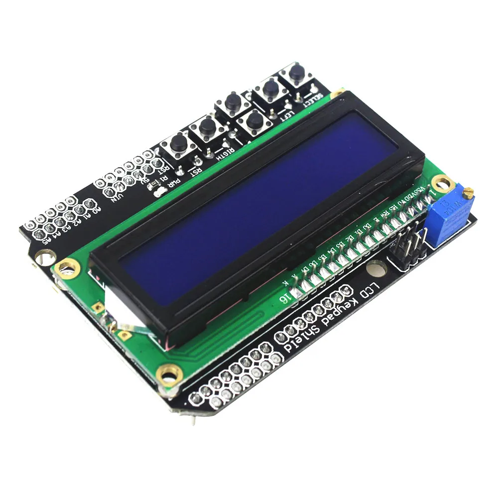 1PCS LCD Keypad Shield LCD1602 1602 Module Display For Arduino ATMEGA328 ATMEGA2560 raspberry pi UNO blue screen | Компьютеры и офис