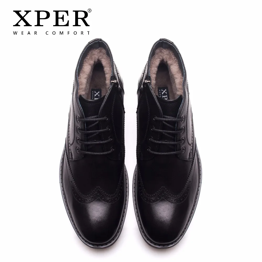 XPER/Новинка мужские ботинки из натуральной кожи модная мужская обувь коровьей