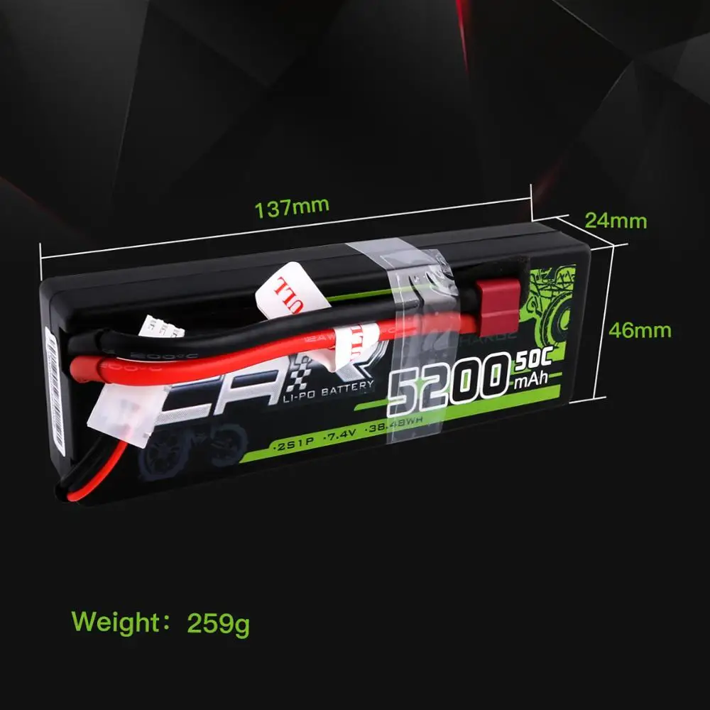 Аккумуляторная батарея Ovonic LiPo 5200 мАч 7 4 В 2S 50C 100C Твердый Чехол для 1/8 1/10 бандита Emaxx