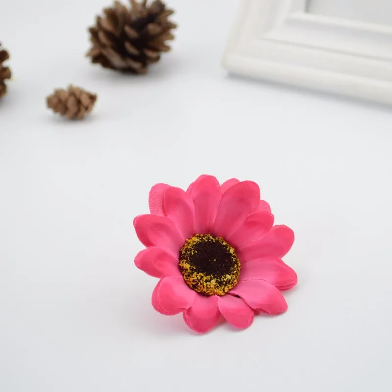 10 шт. дешевые шелк подсолнечника Handmake искусственные цветы для дома Свадебные украшения DIY ВЕНОК декоративная брошь поддельные цветы