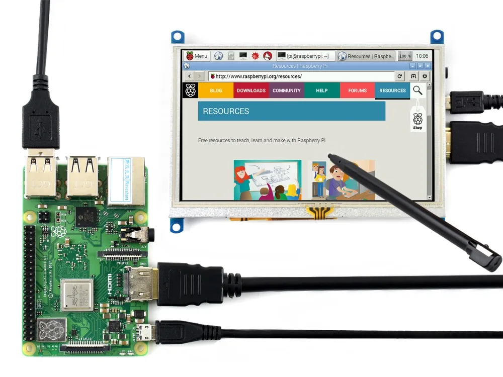 Waveshare 5 дюймов HDMI lcd(H) 800*480 емкостный сенсорный экран lcd ips для Raspberry Pi BB Black Banana Pi и т. д. компьютерный монитор