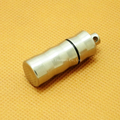 Чистый титан EDC флакон духов/пустой кулон капсула светильник ID9mm * H26mm вес 8 г