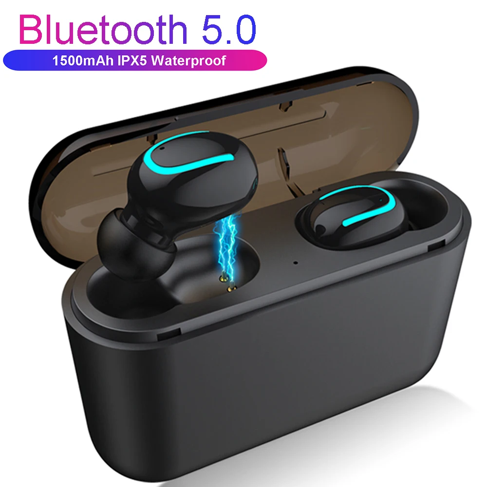 Действительно TWS Беспроводные Bluetooth 5 0 наушники Q32 музыка стерео мини спортивные с