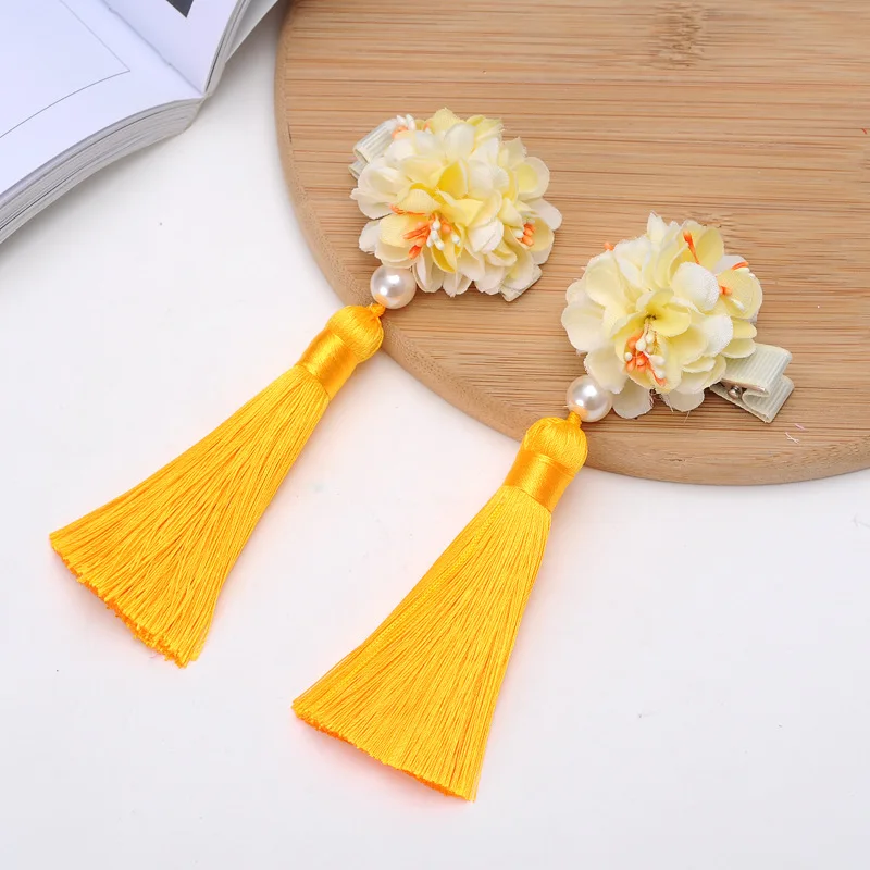 Заколки для волос с длинными кисточками 10 шт.