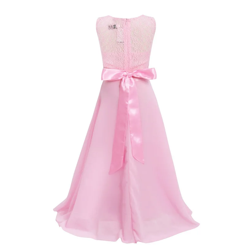 2018 детское кружевное платье с цветочным рисунком для девочек подружки невесты