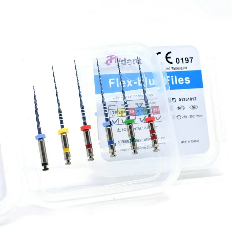 25mm assorted Зубные Флекс-синие файлы 04 конические роторные файлы niti активация тепла эндодонтические файлы использовать для корневого канала - Цвет: 25mm assorted
