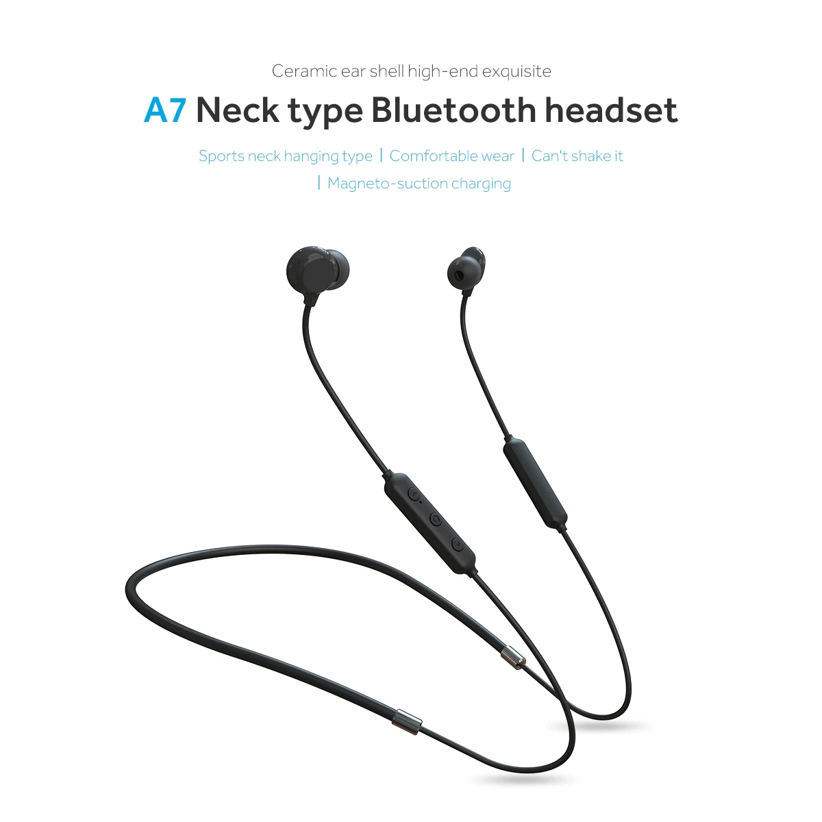 ROCK Update Zircon Nano стерео беспроводные Bluetooth 5,0 наушники шейный браслет керамический водонепроницаемый, для занятий спортом, для пробежки гарнитура с микрофоном