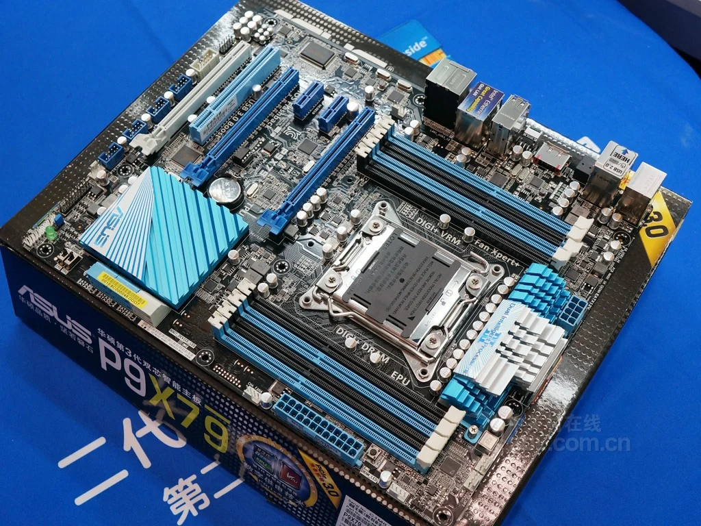 Материнская плата Asus P9X79 для настольных ПК X79 Socket LGA 2011 Core i7 DDR3 64G ATX UEFI биос оригинальная б/у материнская плата в продаже
