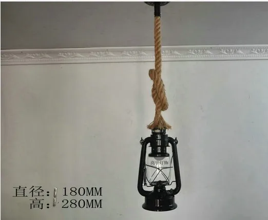 Ming ретро ностальгия Керосиновый Фонарь люстра импортная натуральная Конопля