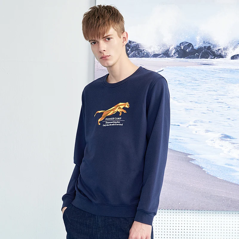 Pioneer camp mens sweatshirts brand clothing casual printed leopard hoodies men quality male autumn spring tracksuit | Мужская одежда