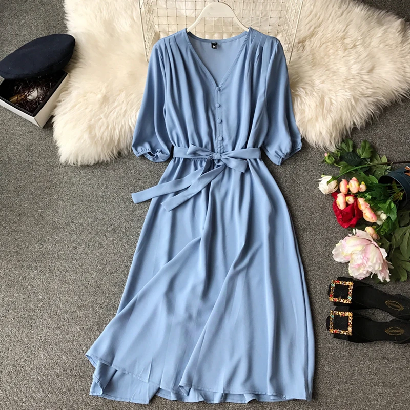 Винтаж v образным вырезом Signle грудью дамы деловая модельная одежда 2019 Лето Для