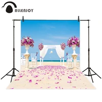 allenjoy photography backdrop romantic wedding ceremony beach flower background photo studio new design camera fotografica