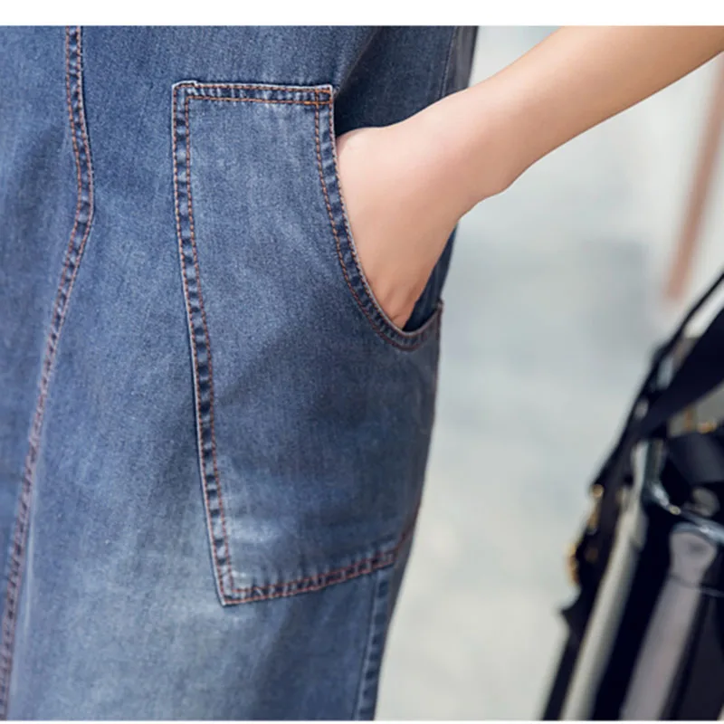 Женское джинсовое платье большого размера 3xl синяя джинсовая рубашка офисное