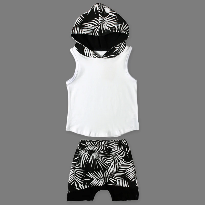 

2017 Summer Style Kids Clothes Boys Set Vest Shorts Pants 2pc Fashion Children Cotton Clothing Set