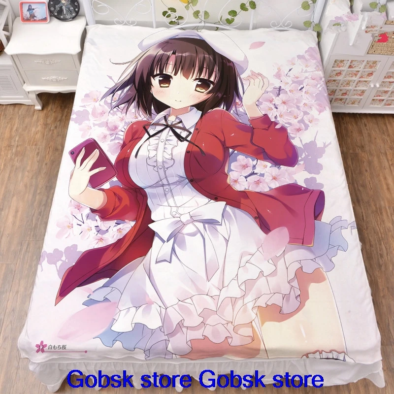 3 Японское аниме Saenai Heroine no Sodatekata персонажи сексуальная девушка Katou Megumi простыня и пододеяльник и одеяло 1,5 м x 2 м - Цвет: 3