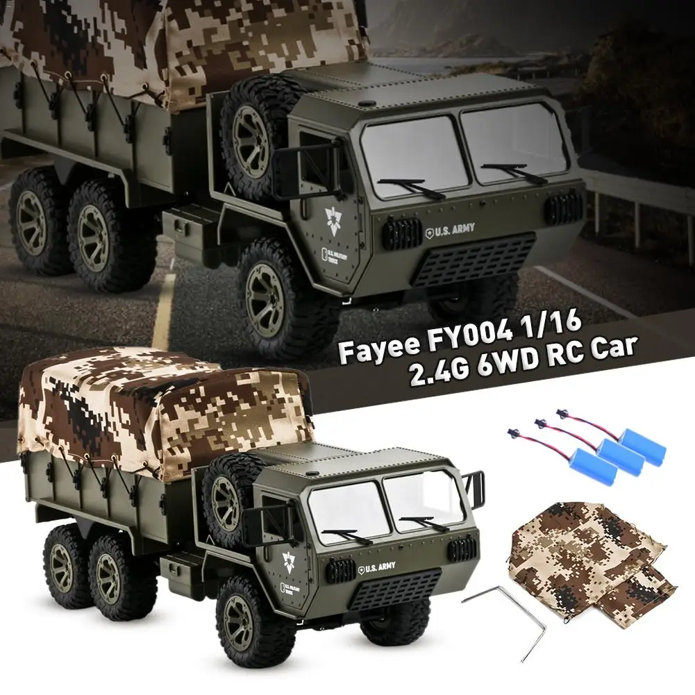 Fayee FY004 1/16 2 4G 6WD RC автомобиль армии США военный грузовик RTR гусеничный с