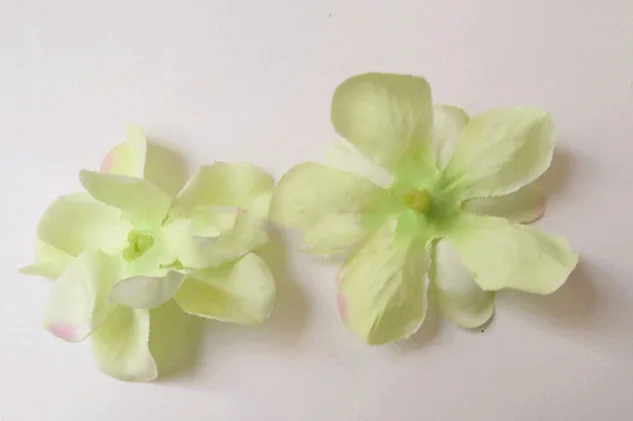 Искусственные головки цветов гортензии украшение из шелка с цветочным узором