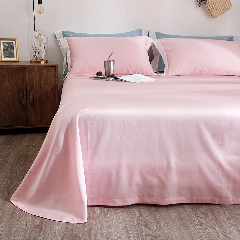 Домашние комплекты постельного белья из хлопка tencel, белый, синий, розовый, королева/король размер, пододеяльник, простыня, наволочка постельное белье, постельное белье