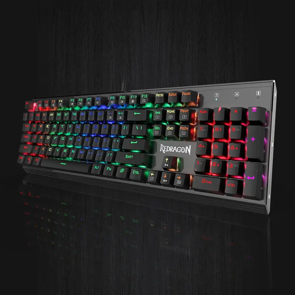 Механическая игровая клавиатура Redragon K570 PARTRYUSA, 104 клавиш, с защитой от привидения, RGB, с подсветкой, синий переключатель, из цельного алюминия