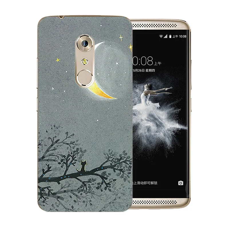 5.5 inch For ZTE Axon 7 A2017 Phone Case Soft Silicone Space Moon Pattern Coque Ultrathin TPU for Protector Back Cover |