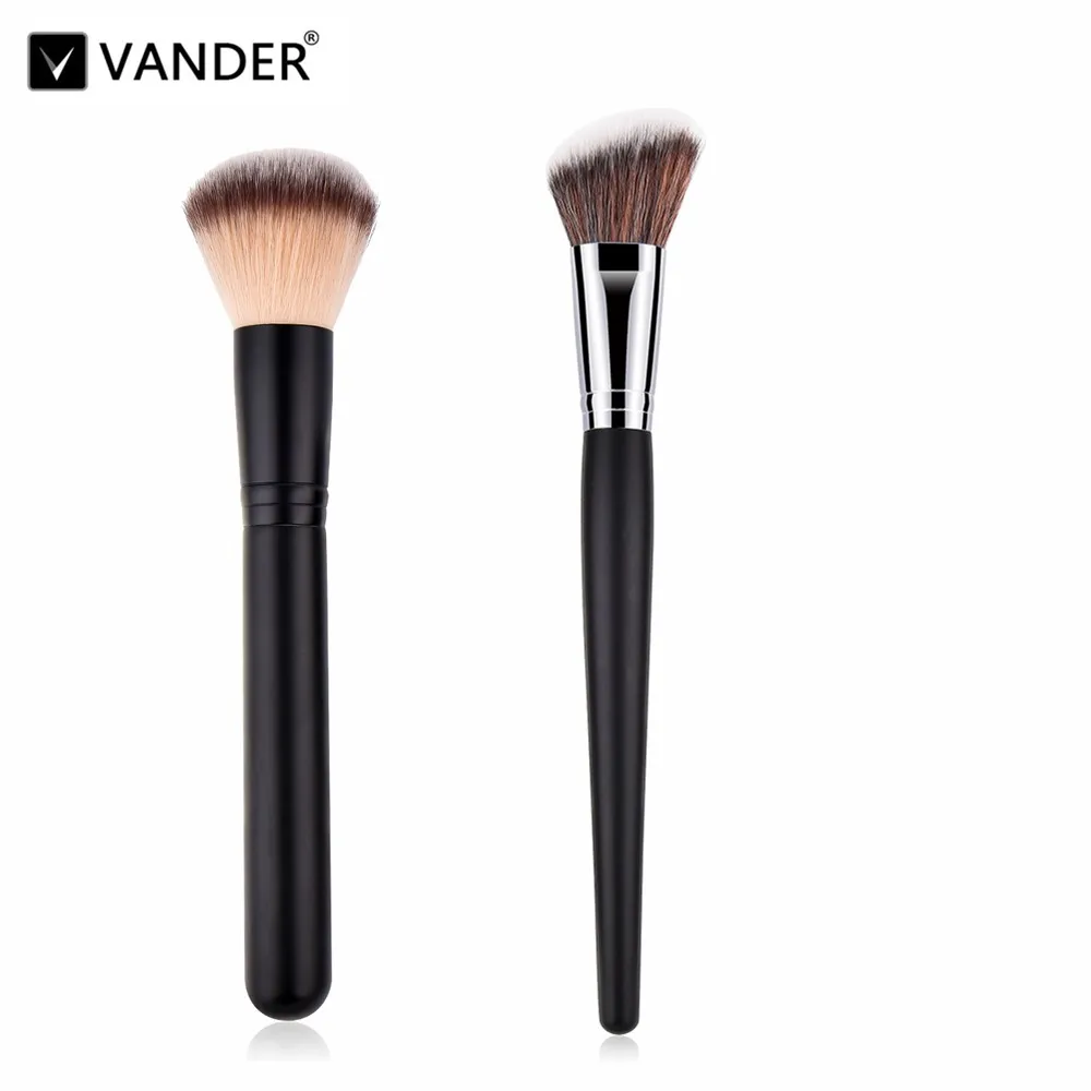 2PCS Large Beauty Powder Brush Makeup Brushes Blush Foundation Round Make Up Cosmetics Aluminum Soft Face Make-up | Красота и
