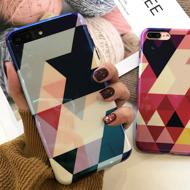 Лазерный синий свет телефон чехол для iPhone 6 7 8 плюс мягкий силиконовый X XS 10 6s Чехлы