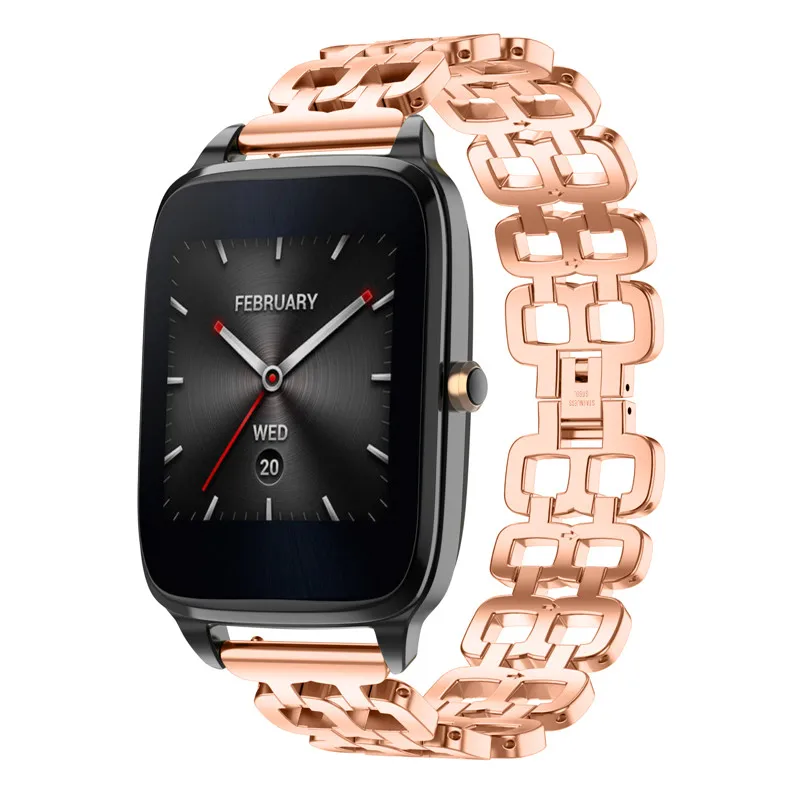 Браслет с цепочкой из нержавеющей стали для Asus ZenWatch2 ремешок смарт часов Huami Amazfit 2