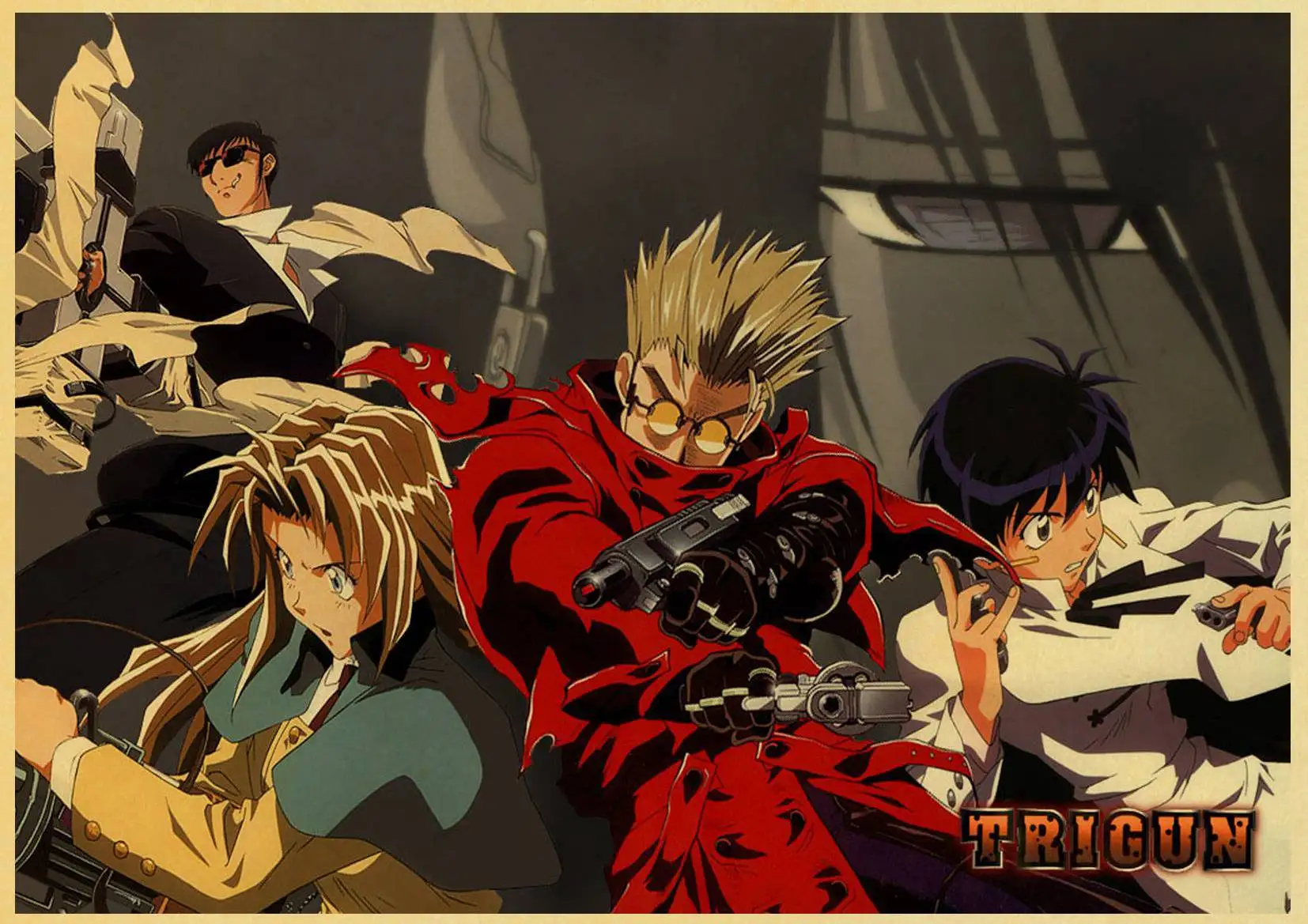 Японское аниме Trigun максимальный Каратель Vash the Stampede винтажный бумажный плакат настенная живопись украшение дома 42X30 см 30X21 см - Цвет: T015