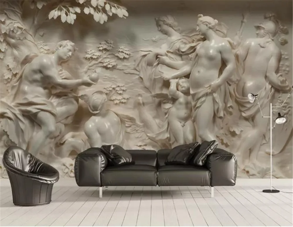 3d обои 3D тисненые в Европе и Америке мифические телесные персонажи гостиная спальня фон настенные украшения обои