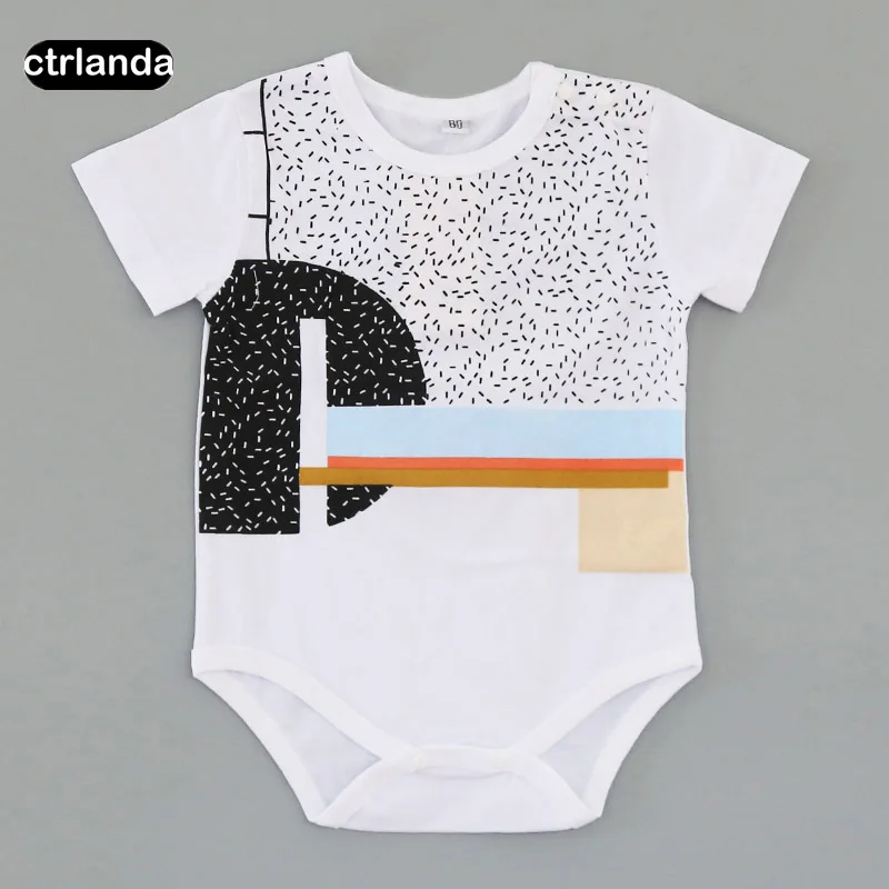 2017 мода малыш мальчик и девочка Боди Одним Pieces Одежда для Новорожденных|girl