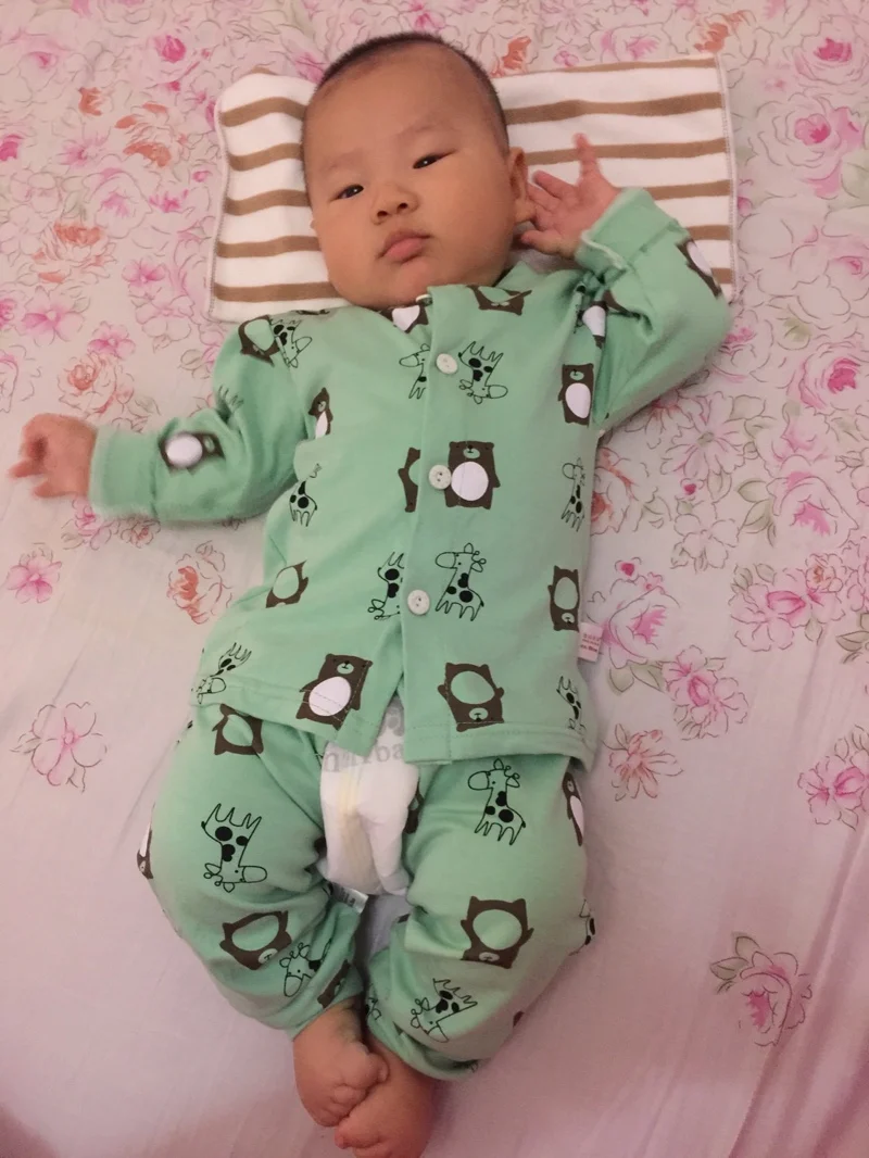 

Baby cotton suit with high waist and waist 2