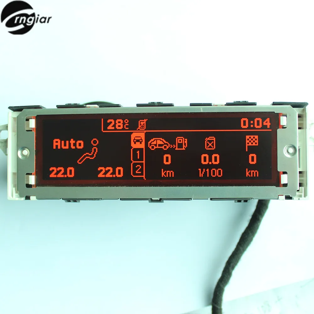 407 Dual зоны air Дисплей красный экран Поддержка USB и Bluetooth monitor 12 pin ЖК дисплей для peugeot