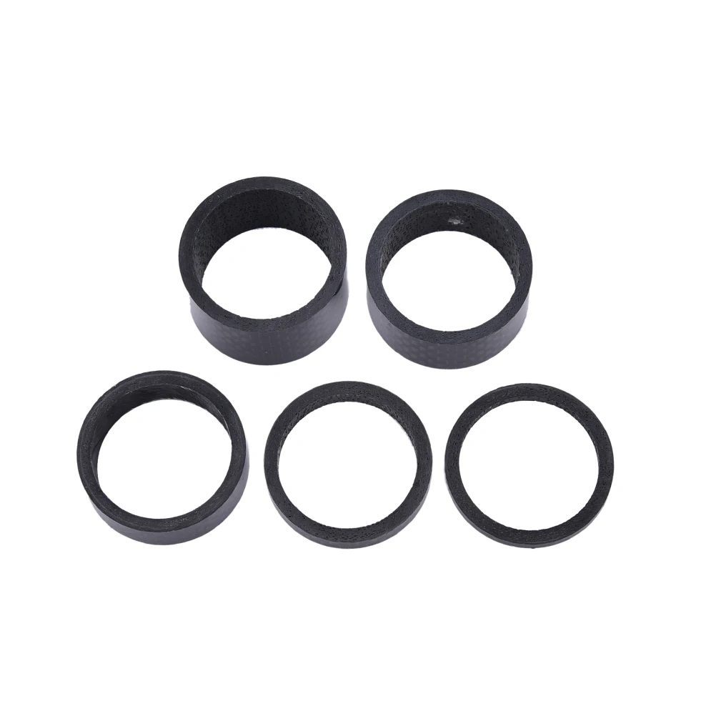 5 Pcs/lot Carbon Fiber Spacers Headset Spacer Fork Washer Stem For MTB Road Bike Parts 3/5/10/15/20mm | Спорт и развлечения