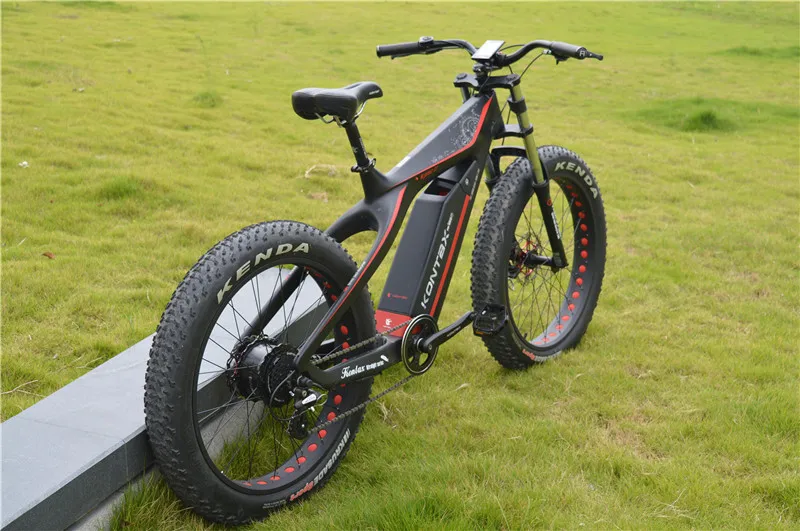 26 дюймов углеродное волокно Электрический велосипед дисковый тормоз электрический велосипед 26*4,0 шины 8 скоростей жира Электрический велосипед E-Bike с усилителем