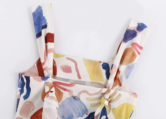 Новинка 2019 женский милый цветной пляжный комбинезон с принтом граффити платье