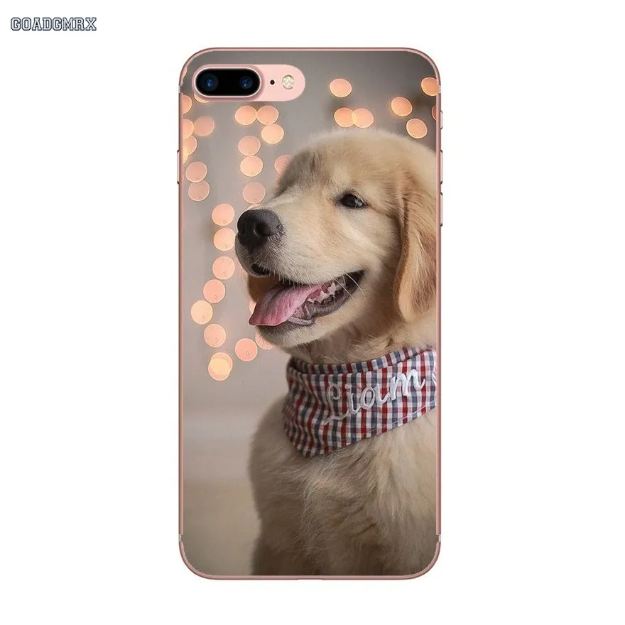 For Huawei P Smart P8 P9 P10 Lite Y6 Y7 Y9 Prime Pro 2017 2018 2019 Transparent TPU Case Covers Golden Retriever Lovely Puppy | Мобильные