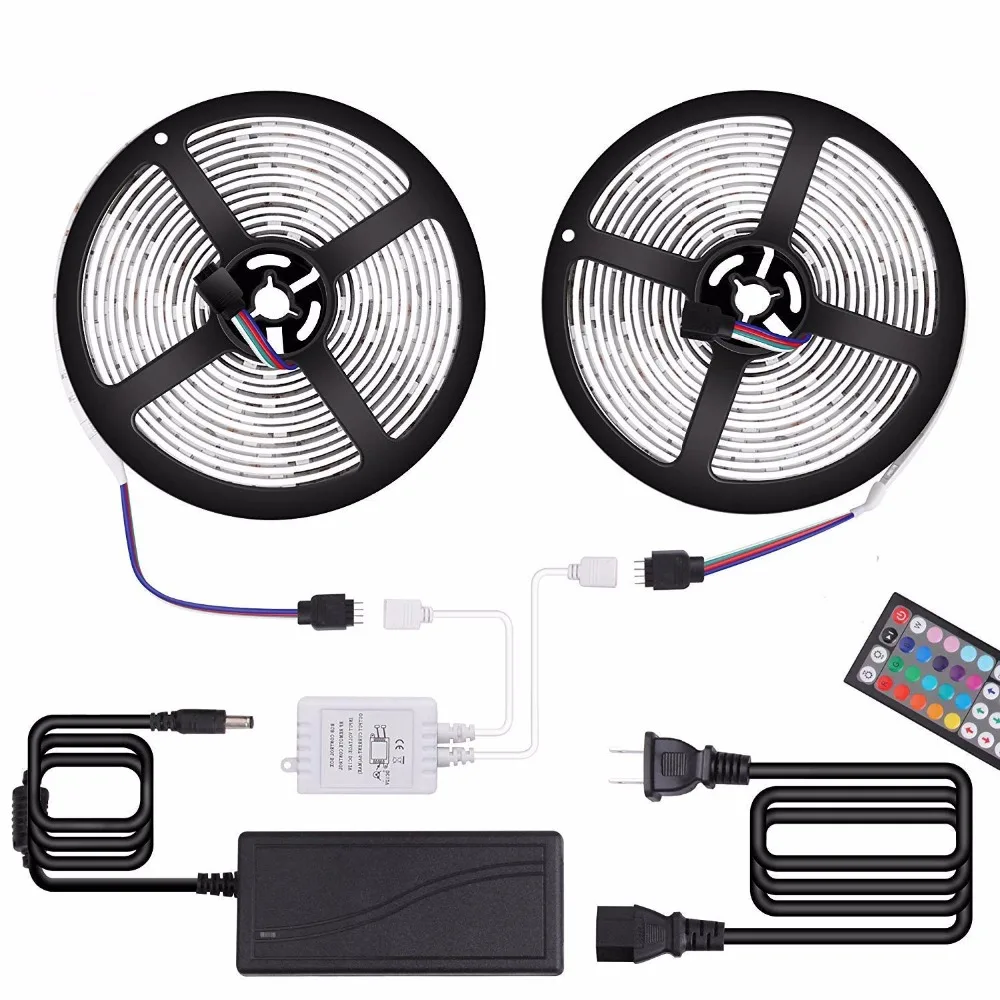 Светодиодные полосы 33 фута/10 м 300 светодиодов водонепроницаемые IP65 5050 SMD RGB гибкие