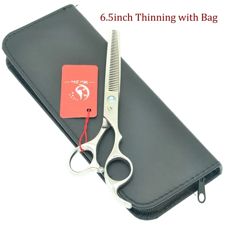 HB0086 with bag Meisha 7," высокое качество ножницы для ухода за домашними животными Япония 440c собака прямые изогнутые режущие ножницы рыбные кости филировочные ножницы HB0209 - Цвет: HB0086 with bag