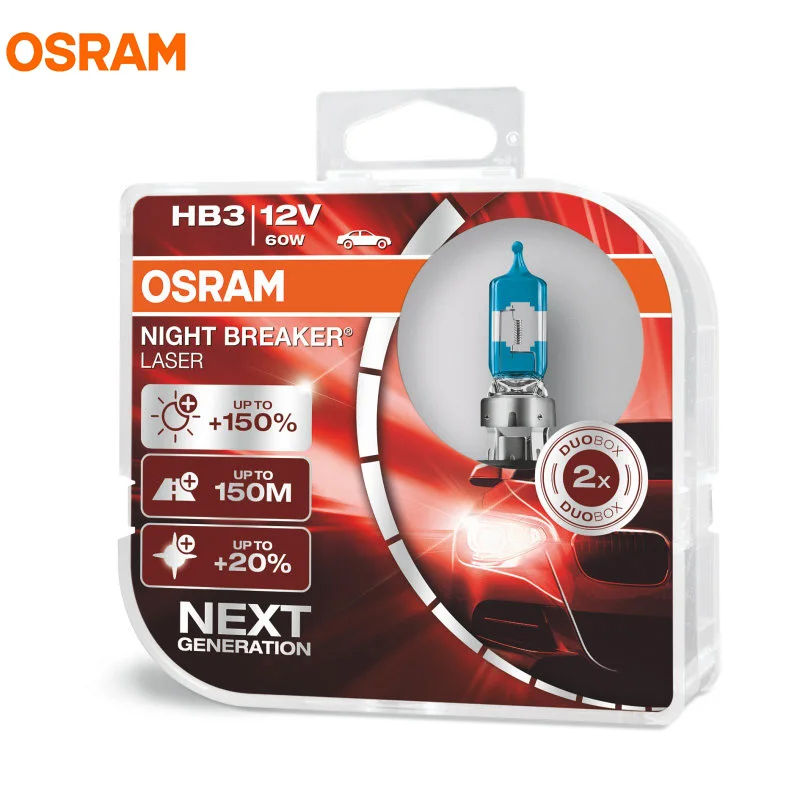 OSRAM 9005 HB3 12 в 60 Вт Новый Ночной выключатель Лазерная автомобильная лампа