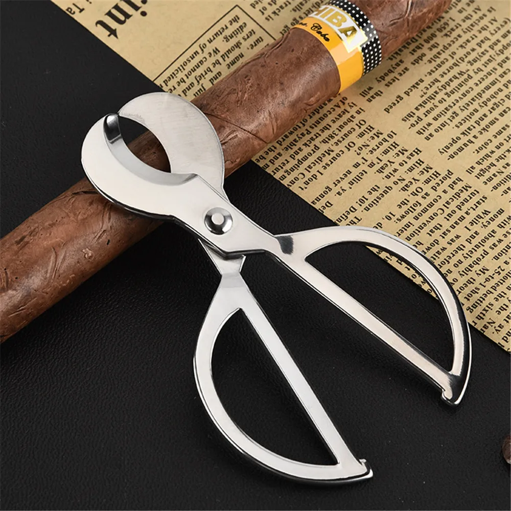 1pc Silver Stainless Steel Cigar Cutter Knife Scissor Easy To Cut Blade Smok Machine For Cutting Tobacco Tools | Дом и сад