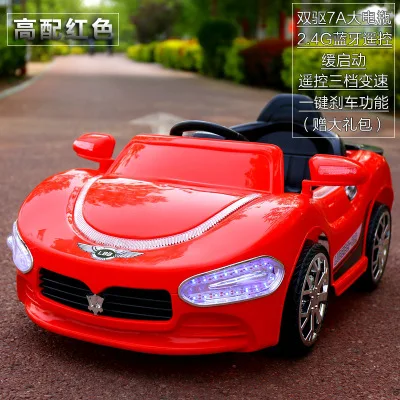 Год четыре колеса двойной двигатель качели RC автомобиль дистанционного управления детский автомобиль-ходунки игрушки для мальчиков дети электрическая езда на автомобиле - Цвет: 7.5Abatterybluetooth