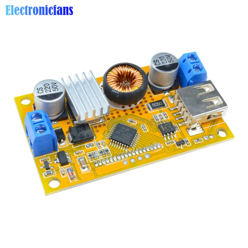 DC 1 25 32V 5A Max 75W USB LCD Digital Регулируемый понижающий модуль питания с драйвером