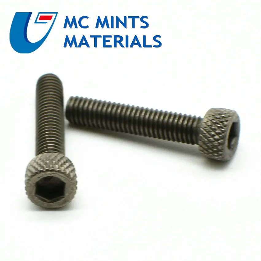 Титановый Болт M3 x5 30mm Ti с накатанной головкой оригинальный цвет не полированный