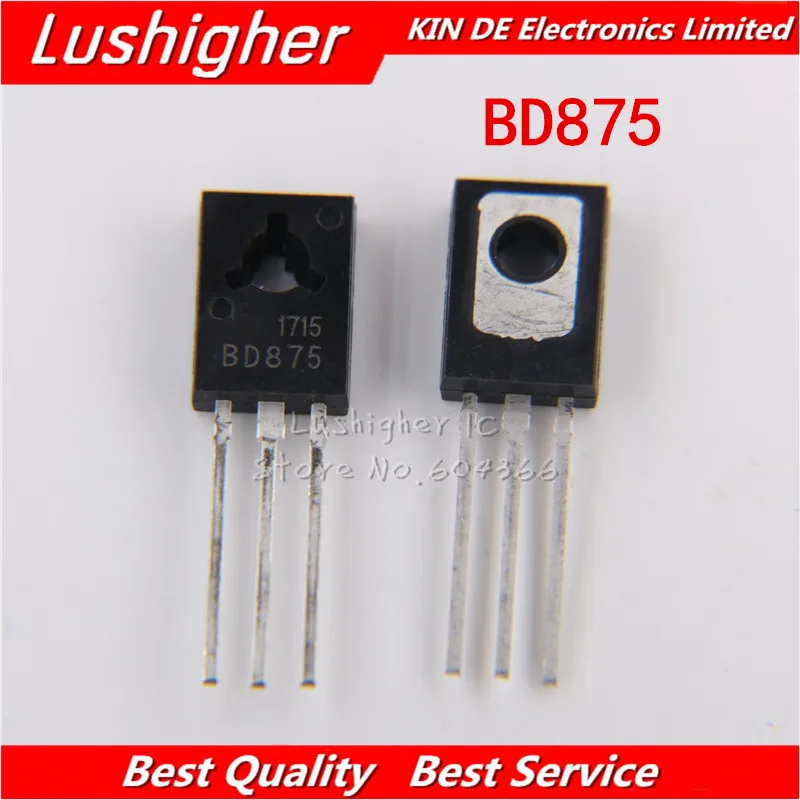 10 шт. BD875 TO 126 BD 875 TO126 NPN плоский транзистор Дарлингтона Новый оригинал|darlington transistor|