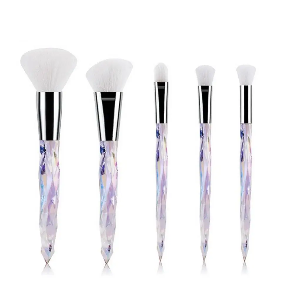 white 5pcs Модный набор кистей для макияжа, пудра, румяна, тени для век, консилер для губ, Кисть для макияжа, косметика, инструменты для красоты - Handle Color: white 5pcs
